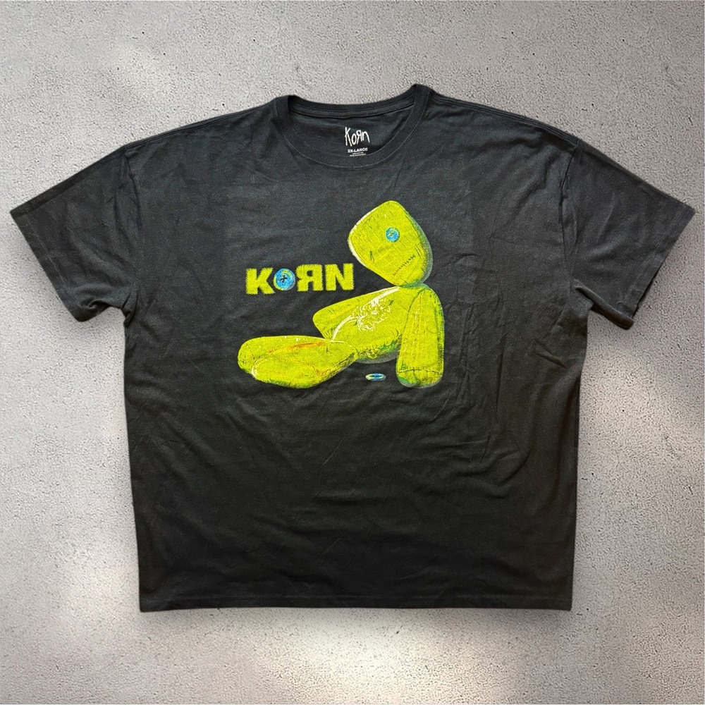 Korn Issues Voodoo Doll Graphic T-Shirt Mens 2XL Black Nu Metal Band Tee